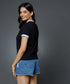 Sleeve Cuff And Neck Rib Black Basic Crew Neck Tshirt